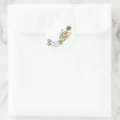 Yellow Football Player Tshirts und Geschenke Runder Aufkleber (Tasche)