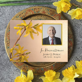 Yellow Forsythia Blume Totenjahr Einladung