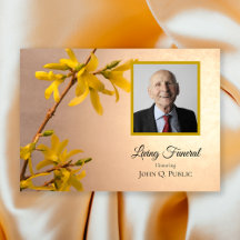 Yellow Forsythia Flowers Living Funeral Party
