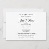 Yellow Forsythia Flowers Living Funeral Party Einladung (Rückseite)