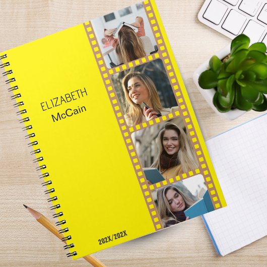 Yellow Foto Booth - Trendy Modern Personalisiert Notizblock