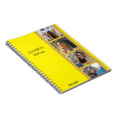 Yellow Foto Booth - Trendy Modern Personalisiert Notizblock (Rechte Seite)