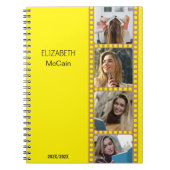 Yellow Foto Booth - Trendy Modern Personalisiert Notizblock (Vorderseite)