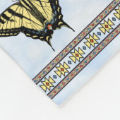 Yellow Frack Butterfly Blue Sky Small Fleecedecke (Ecke)