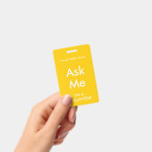 Yellow Frag Me Abzeichen für Freiwillige Ausweis (Handheld)