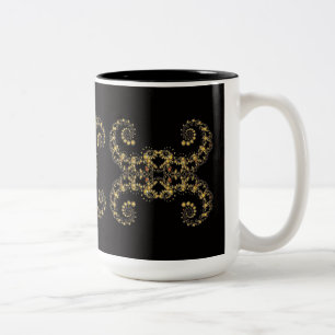 Yellow Fraktal Curls Kaffee Tasse