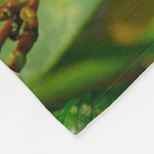 Yellow Frangipani Fleecedecke (Ecke)