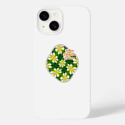 Yellow Frangipani Pattern Case-Mate iPhone Hülle (Rückseite)
