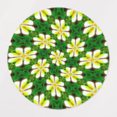 Yellow Frangipani Pattern Etiketten (Design 2)