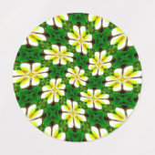 Yellow Frangipani Pattern Etiketten (Design 2)
