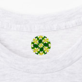 Yellow Frangipani Pattern Etiketten (Befestigt)