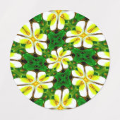 Yellow Frangipani Pattern Etiketten (Design 1)