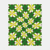 Yellow Frangipani Pattern Fleecedecke (Vorderseite)