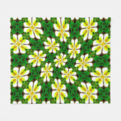Yellow Frangipani Pattern Fleecedecke (Vorderseite (Horizontal))