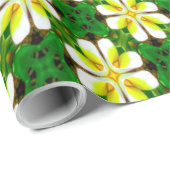 Yellow Frangipani Pattern Geschenkpapier (Rolleneckpunkt)