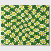 Yellow Frangipani Pattern Geschenkpapier (Flach)