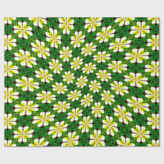Yellow Frangipani Pattern Geschenkpapier (Flach)