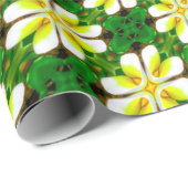 Yellow Frangipani Pattern Geschenkpapier (Rolleneckpunkt)