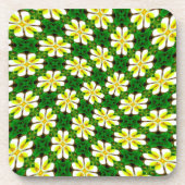Yellow Frangipani Pattern Getränkeuntersetzer (Vorderseite)