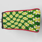 Yellow Frangipani Pattern Golf Headcover (Vorderseite)