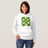 Yellow Frangipani Pattern Hoodie (Vorne ganz)