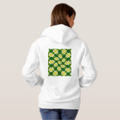 Yellow Frangipani Pattern Hoodie (Schwarz voll)