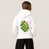 Yellow Frangipani Pattern Hoodie (Schwarz voll)