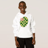Yellow Frangipani Pattern Hoodie (Vorne ganz)