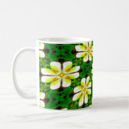 Yellow Frangipani Pattern Kaffeetasse