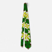 Yellow Frangipani Pattern Krawatte (Rückseite)