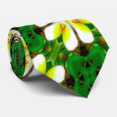 Yellow Frangipani Pattern Krawatte (Gerollt)