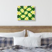 Yellow Frangipani Pattern Leinwanddruck (Insitu (Schlafzimmer))