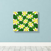 Yellow Frangipani Pattern Leinwanddruck (Insitu (Holzboden))