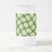 Yellow Frangipani Pattern Mattglas Bierglas (Mittel)