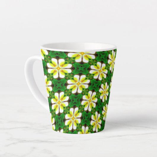 Yellow Frangipani Pattern Milchtasse (Linke Ecke)