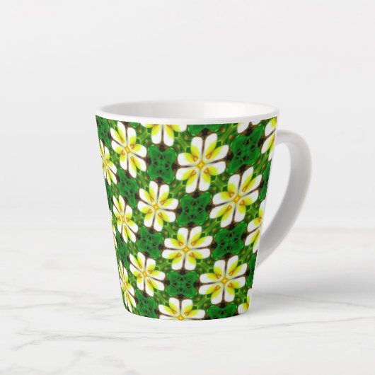 Yellow Frangipani Pattern Milchtasse (Rechte Ecke)