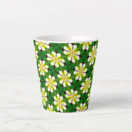 Yellow Frangipani Pattern Milchtasse