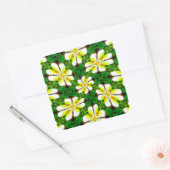 Yellow Frangipani Pattern Quadratischer Aufkleber (Umschlag)