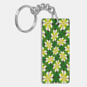Yellow Frangipani Pattern Schlüsselanhänger (Vorderseite links)