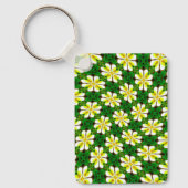 Yellow Frangipani Pattern Schlüsselanhänger (Vorderseite)