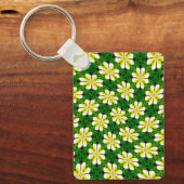 Yellow Frangipani Pattern Schlüsselanhänger (Vorderseite)