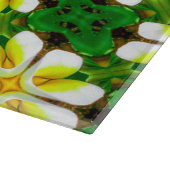 Yellow Frangipani Pattern Schneidebrett (Ecke)