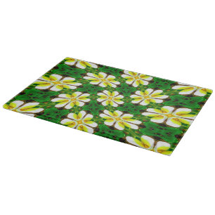 Yellow Frangipani Pattern Schneidebrett