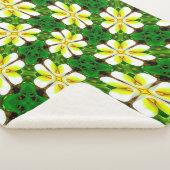 Yellow Frangipani Pattern Sherpadecke (3/4)
