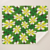 Yellow Frangipani Pattern Sherpadecke (Vorderseite (Horizontal))