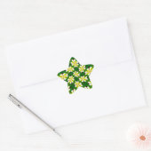 Yellow Frangipani Pattern Stern-Aufkleber (Umschlag)