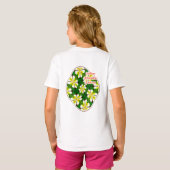 Yellow Frangipani Pattern T-Shirt (Schwarz voll)