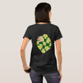 Yellow Frangipani Pattern T-Shirt (Schwarz voll)