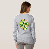 Yellow Frangipani Pattern T-Shirt (Schwarz voll)