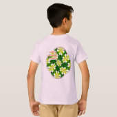 Yellow Frangipani Pattern T-Shirt (Schwarz voll)